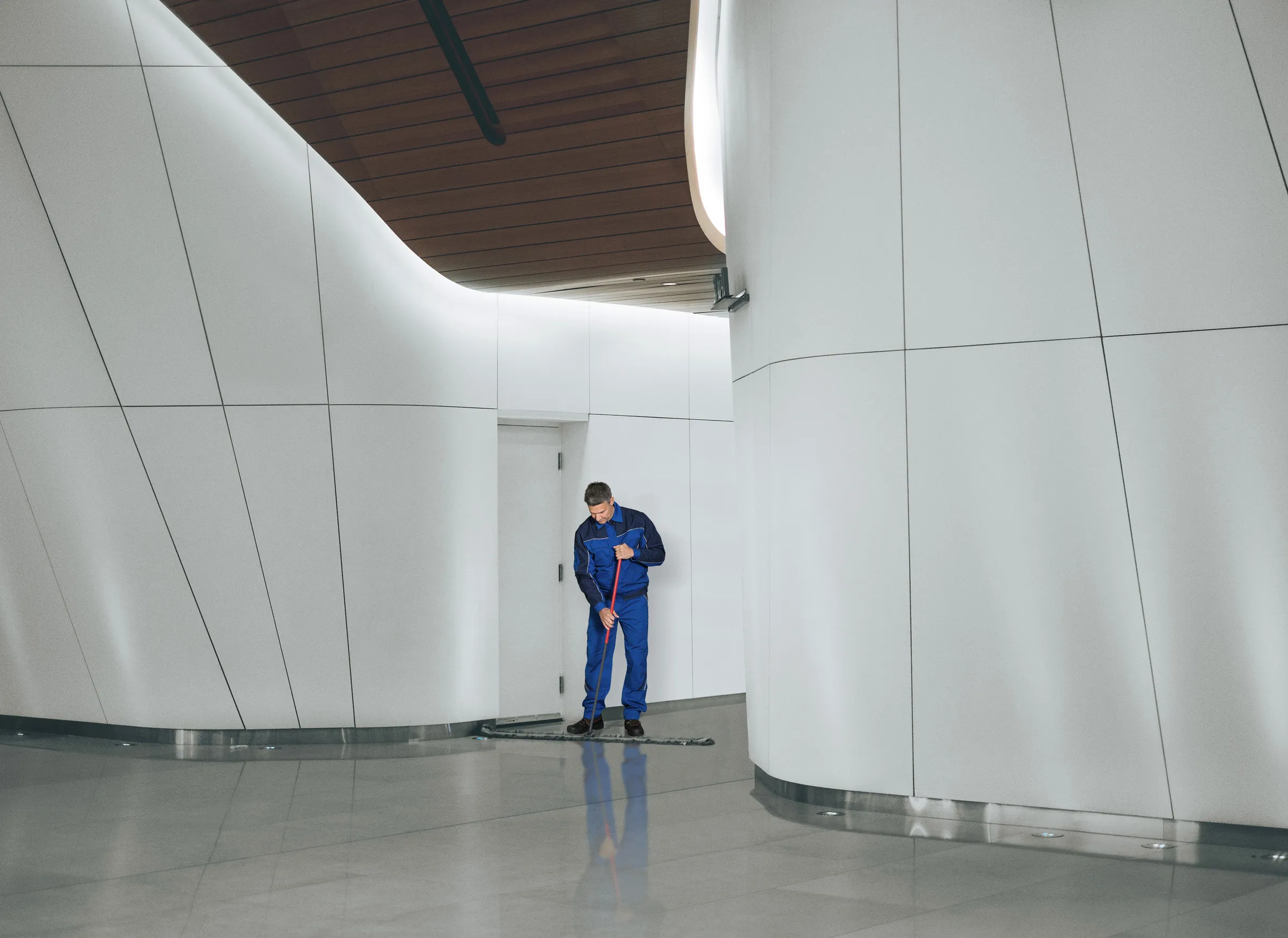 Quality Cleanse professional cleaning a commercial building floor